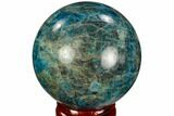 Bright Blue Apatite Sphere - Madagascar #121857-1